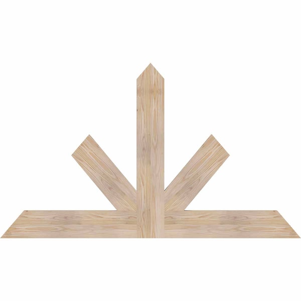 Ekena Millwork Saratoga Smooth Timber Gable Bracket, Douglas Fir, 60"W x 35"H x 1 1/2"D x 5 1/2"F, 14/12 Pitch GBW060X35X0206SAR00SDF - main